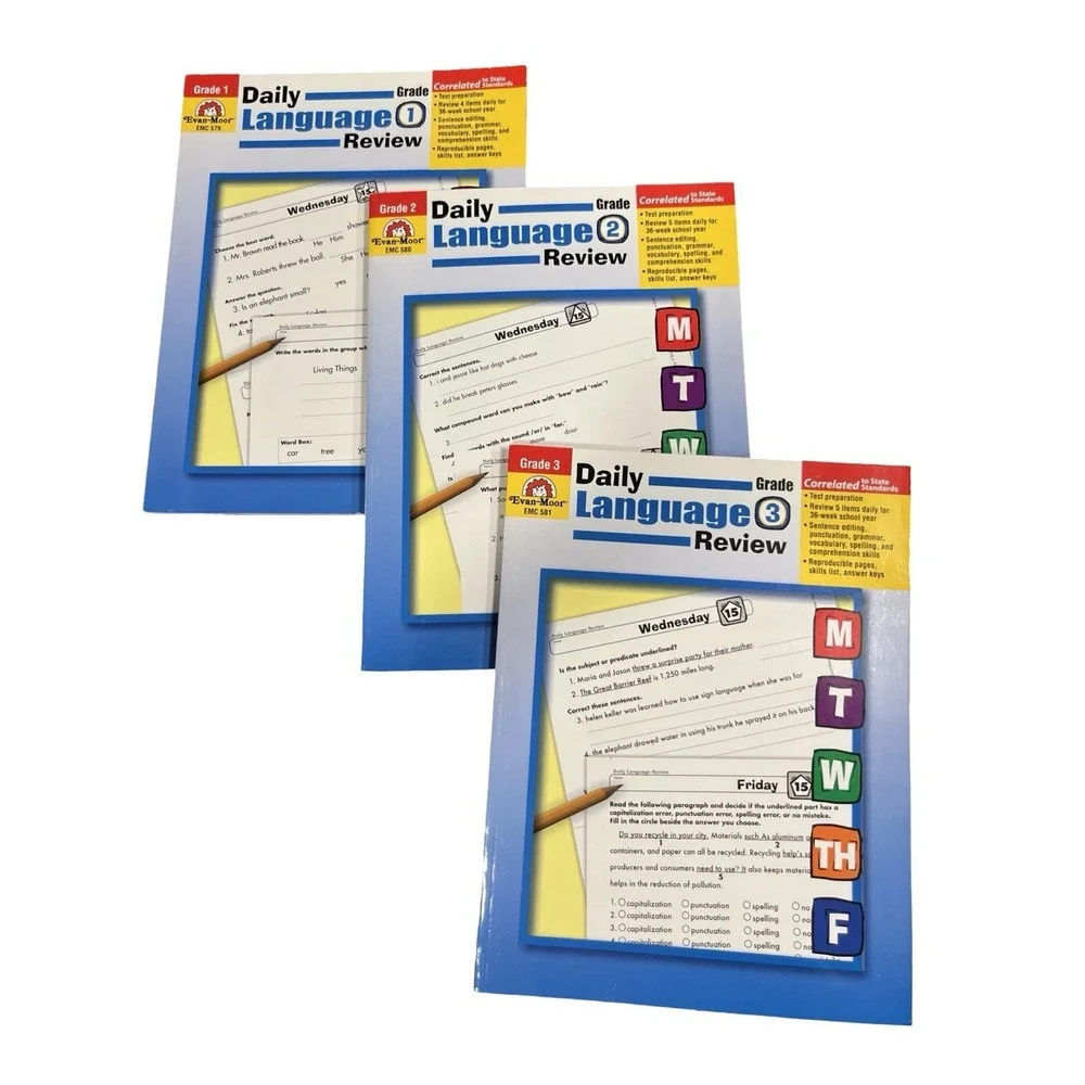 Daily Language Review, Grade 1, Grade2 And Grade 3,Correlated To State Standards